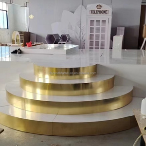 منصة أكريليك بيضاء لديكور الزفاف, منصة أكريليك بيضاء لديكور أرضيات الرقص وحفلات الزفاف - Product Image 3