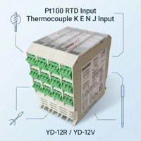 Controlador de Temperatura PID de 12 Canales Ydkz YD-12R YD-12V, Termopar Pt100, RS485 Modbus RTU, Ethernet TCP, Riel DIN de 35 mm, DC24V