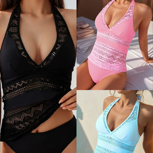 ชุดว่ายน้ำวันพีซกระชับสัดส่วนมีเชือกผูกสำหรับผู้หญิงเซ็กซี่และทันสมัยสำหรับฤดูร้อนใหม่ - Product Image 1