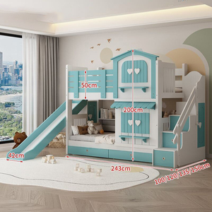 Stampo per Torta a Due Strati con Scivolo e Ringhiera Alta per Bambine, Design Moderno in Legno per Camera da Letto e Sala da Pranzo, Usa e Getta, per Forno - Product Image 2