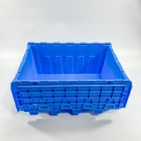 Grandes boîtes de rangement emboîtables et empilables Conteneur de déménagement en plastique avec couvercle à charnière Matériaux recyclés écologiques