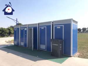 Precio bajo al aire libre móvil portátil cabina de inodoro plástico móvil baño público para la venta - Product Image 4