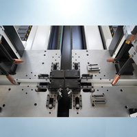 Machine de soudage automatique à quatre brûleurs pour la fabrication de brides en acier cornière pour conduits de ventilation