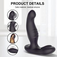 Vibrateur anal auto-extensible en silicone, stimulateur de prostate, masseur de testicules, plug anal chauffant
