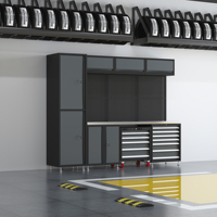 Caja de Herramientas de Gran Capacidad, Gabinete de Herramientas Rodante de Acero con Cerradura y Ruedas, Almacenamiento Personalizado para Garaje o Taller