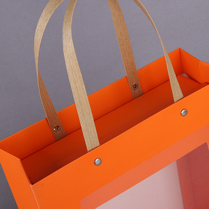 Confezione regalo con apertura della finestra <span class=keywords><strong>grande</strong></span> finestra in PVC di san valentino che apre una scatola di carta trasparente con manico - Product Image 5