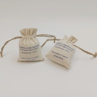 Pochette en coton et lin avec logo personnalisé, pour bougies et savons, sac à cordon écologique, cadeau