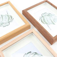 Cadre en bois massif sur mesure OEM/ODM, cadre flottant pour galerie d'art avec marque privée pour les marques de décoration artistique, vente en gros