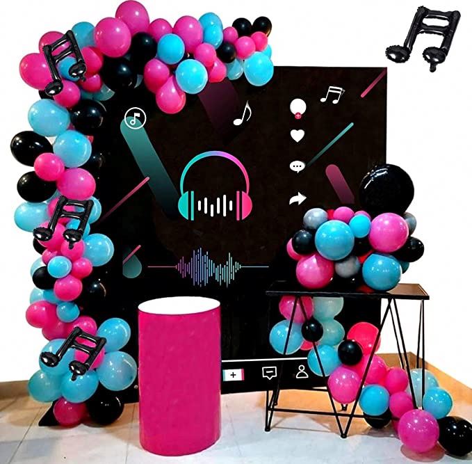 ALLFUN Decorazioni Compleanno Nero E Oro – Set Con Striscione, Pompon Di Carta, Ghirlanda E Spirali, Per Feste Uomo E Donna - 2
