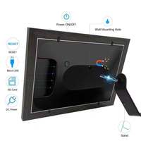 Precio barato pantalla táctil de alta resolución 10 pulgadas WiFi nube de madera marco de fotos digital con función de vídeo de imagen
