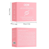 Masque pour les yeux au collagène hydrolysé et à la niacinamide OEM, 80 comprimés, pour une hydratation intense et l'amélioration des cernes et des ridules