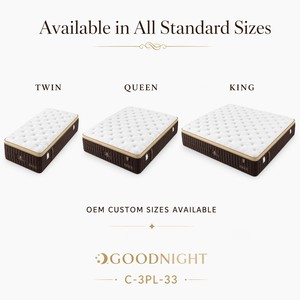 Matelas hybride ergonomique en mousse de latex et ressorts, certifié OEKO-TEX, personnalisable toutes tailles, fermeté du tissu, fournisseur OEM ODM en gros - Product Image 2
