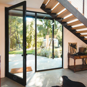Fenêtre à <span class=keywords><strong>battant</strong></span> en profilé d'aluminium durable Prima avec verre à rupture thermique répondant aux normes locales pour les maisons modernes à revêtement blanc - Product Image 3