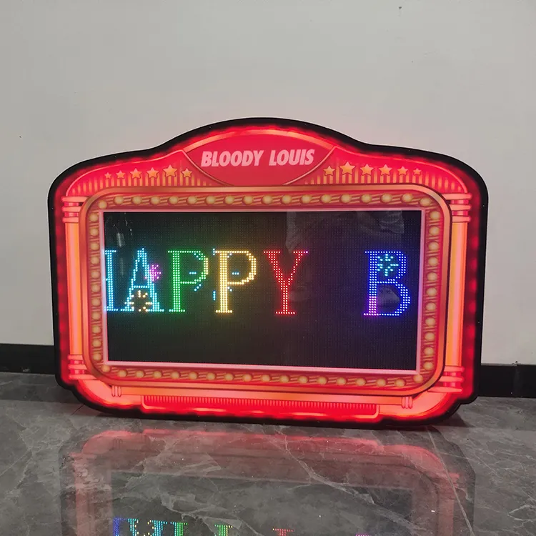 Bar discothèque personnalisé en gros KTV dégradé de couleur tableau d'affichage numérique et écran LED signe