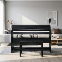 Piano numérique droit OEM personnalisé du Guangdong, 88 touches lestées à mécanisme marteau, clavier MIDI, 3 pédales, 800 sons, 128 rythmes