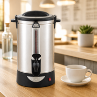Urne à Boissons Électrique en Acier Inoxydable 30L, Bouilloire à Eau 1600W, Maintien au Chaud 24H pour Bureau et Cantine