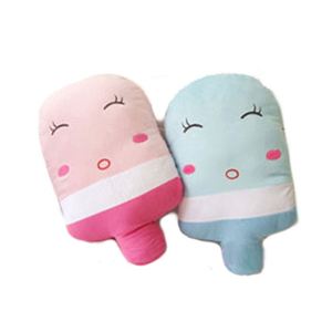 Juguete de peluche con forma de cono de helado con diseño bordado de cereza, almohada suave para niños de 11 cm a 30 cm, regalo de cumpleaños unisex - Product Image 3