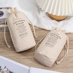Sac en tissu UP RUNNING pour courses et courses alimentaires, petit sac en coton personnalisé avec cordon de serrage et logo - Product Image 5