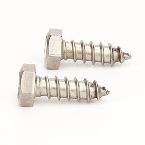 Tornillos para Madera Totalmente Roscados de Dientes Gruesos, Cabeza <span class=keywords><strong>Hexagonal</strong></span> de Acero Inoxidable, Autoperforantes, Clase 6, Métricos - Product Image 1