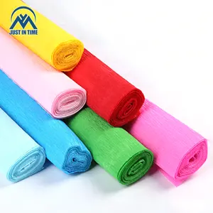 Paper Roll Handmade Fluorescent Thick Crepe Wholesale Color Crepe for Kids Craft Paper Disposable Virgin Craft Work & Decoration