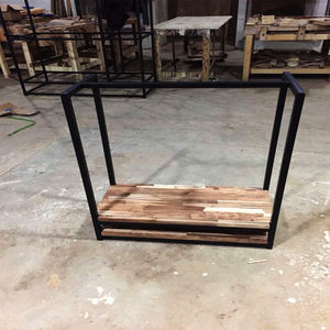 Estantería de madera de haya antigua, estantería de almacenamiento <span class=keywords><strong>con</strong></span> soporte - Product Image 6