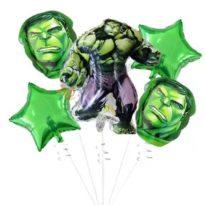 5pcs Super Hero Bat Superhero Foil Helium Balloon Set Children Birthday Party Balloon Decorations For Kids Toy