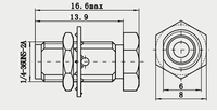 Montage sur cloison 50 ohms SMA femelle vers SMP mâle connecteur coaxial RF prise SMA vers prise SMP adapté aux adaptateurs RF jusqu'à 18GHz
