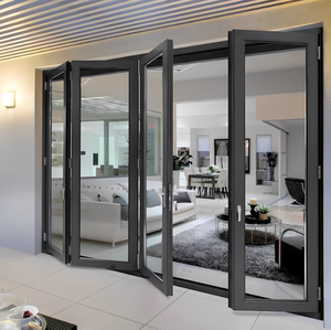 Khung nhôm đôi kính có thể gập lại cửa tường trong thiết kế hiện đại FD41 cho hệ thống gấp Hợp kim nhôm jbd bán buôn - Product Image 4