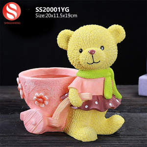 Logotipo de color personalizado lindo pintado a mano de <span class=keywords><strong>Rosa</strong></span> pequeña de resina suculentas maceta set - Product Image 2