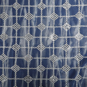 Chaqueta vaquera de seda dorada para hombre y mujer, pantalones de vestir, abrigo, cordón elevado, bordado, lentejuelas, <span class=keywords><strong>poli</strong></span>éster, algodón, tela lisa para niñas - Product Image 2