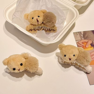 Hot Selling Sweet <b>Cute</b> Design Cartoon <b>Bear</b> Hairpin Exquisite Light Luxury Girl's Hairpins Fashionable Headwear Wholesale - Product Image 2