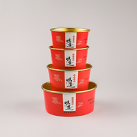 Bol en papier jetable à paroi simple de 1000 ml avec feuille d'or, kraft, pour la vente à emporter, déjeuner, collations