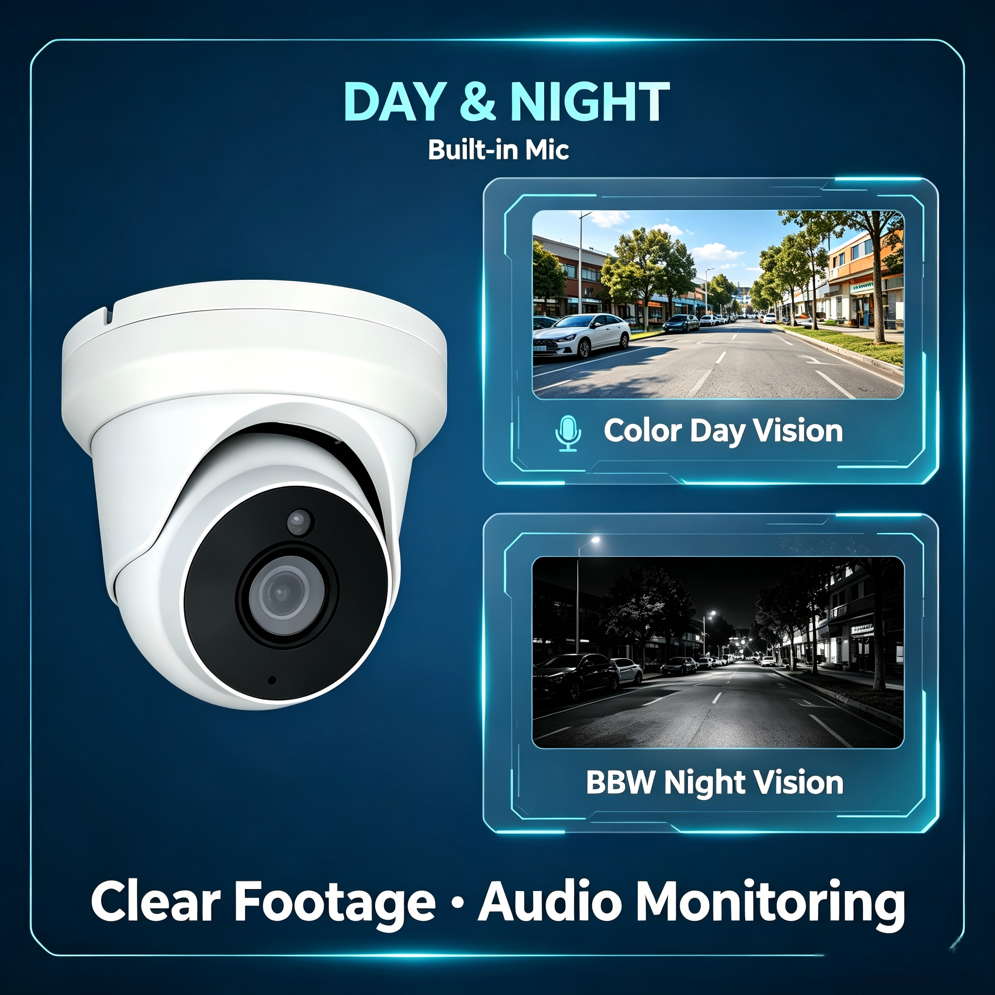 Dakang 4K 8mp POE IP Turret Dome Camera IP66 · image 2