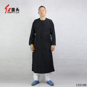Túnicas de oración musulmanas modestas de alta gama para hombre, jubbah árabe marroquí con botones frontales y bolsillos, transpirables para primavera y - Product Image 6