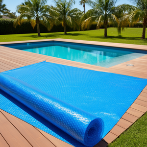 Couverture solaire bleue pour piscine 32 x 16 pieds, 16 mil, pour piscine rectangulaire enterrée - Product Image 2