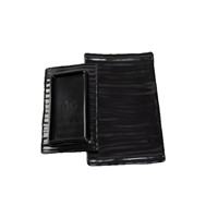 A5 Creative Style japonais rectangulaire rayé mélamine Western Dessert Vaisselle en plastique transfrontalier vente en gros Sushi plat