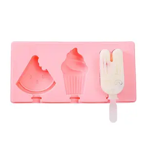 Offre Spéciale 3 formes différentes moule à glace Luge moule à crème glacée en Silicone de qualité alimentaire moules à Popsicle