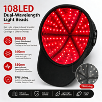Nuevos Diseños de Gorra de Terapia de Luz Roja LED Nir, Gorra de Luz Roja