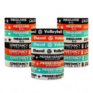 Bracelets en silicone de haute qualité avec citations inspirantes et messages de motivation, bracelets en caoutchouc personnalisables avec logo et informations - Product Image 2