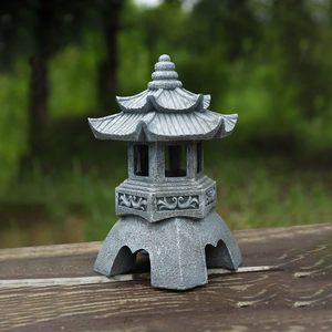 Luz <span class=keywords><strong>LED</strong></span> <span class=keywords><strong>Solar</strong></span> para Jardín al Aire Libre, Linterna Parpadeante, Estatua de Pagoda de Resina IP65, Impermeable para Jardín Japonés, Panel <span class=keywords><strong>Solar</strong></span> de Paisaje - Product Image 1