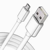 SKYLIGHT Hoge Kwaliteit V8 1M Afgeschermde Gevlochten TPE Micro USB Kabel Zuiver Koperen Geleider Milieuvriendelijk Wit 1-Jaar Garantie Oordopjes