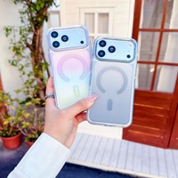 Étuis transparents dégradés magnétiques intégrés pour iPhone 18 17 Pro Max et iPhone 18 17 Air