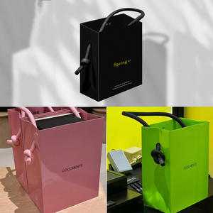 Borsa regalo in carta portatile <span class=keywords><strong>per</strong></span> negozio di abbigliamento cosmetici borsa <span class=keywords><strong>per</strong></span> la spesa con Logo con stampa personalizzata - Product Image 4