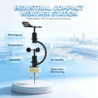 Station météo compacte industrielle RS485 Modbus-RTU pour la mesure de la vitesse du vent, de la température et de l'humidité pour les sites industriels et la surveillance environnementale