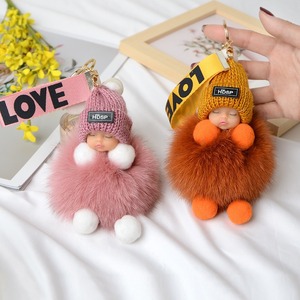 Vente en gros de <span class=keywords><strong>porte</strong></span>-<span class=keywords><strong>clés</strong></span> en <span class=keywords><strong>fourrure</strong></span> de renard kawaii, pendentif mignon, poupée bébé endormie, accessoires en peluche, <span class=keywords><strong>porte</strong></span>-<span class=keywords><strong>clés</strong></span> de voiture, <span class=keywords><strong>pompon</strong></span>, <span class=keywords><strong>porte</strong></span>-<span class=keywords><strong>clés</strong></span> bébé - Product Image 1