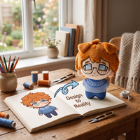 Peluches personnalisées OEM/ODM sur le thème des jeux d'anime, avec logo brodé, figurines de dessins animés, jouets doux, faible MOQ pour cadeaux d'affaires