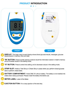 Glucomètre Insmart One Touch Select avec grand écran, bandelettes de <span class=keywords><strong>test</strong></span> et source d'alimentation électrique - Product Image 2