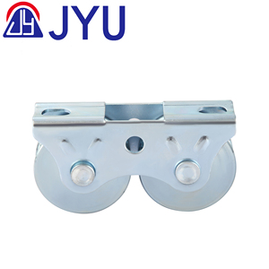 Roue de porte coulissante <span class=keywords><strong>en</strong></span> acier zingué à la mode, accessoires de rouleaux <span class=keywords><strong>en</strong></span> alliage durables <span class=keywords><strong>pour</strong></span> l'installation de porte, montage à vis - Product Image 6