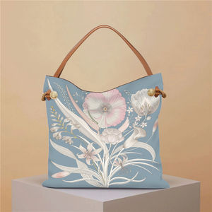 Bolsa de Compras Reutilizable de Gran Capacidad, <span class=keywords><strong>Bolso</strong></span> de Mano para Mujer Resistente al Agua, Bolsos de Mujer, Bolsa de Lona Personalizada con Estampado - Product Image 5