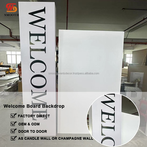 SMOOTH Outdoor Welcome Entrance <b>Backdrop</b> White PVC <b>Stand</b> <b>Backdrop</b> Arch Wedding <b>Backdrop</b> Panel - Product Image 2